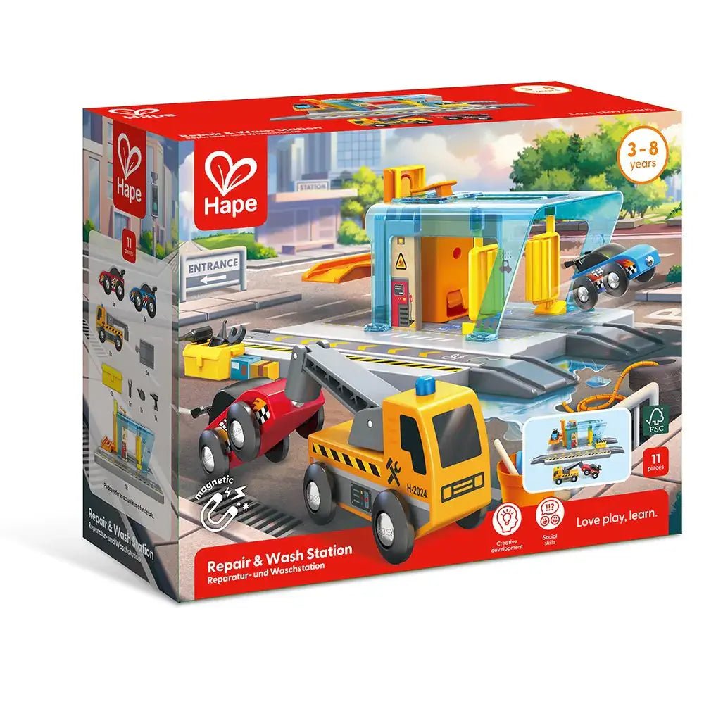Hape | Railway | Repair & Wash Station | 3+ - Kleine Eland