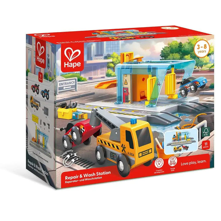 Hape | Railway | Repair &amp; Wash Station | 3+ - Kleine Eland