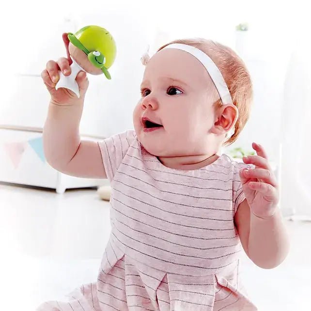 Hape | Stay - put Rattle Set | 3 delig | 8 cm | 0+ - Kleine Eland