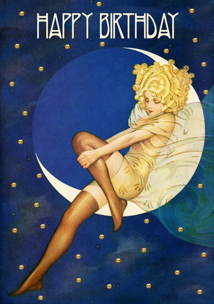 Madame Treacle | Glitterkaart | Happy Birthday | Sleeping on the Moon