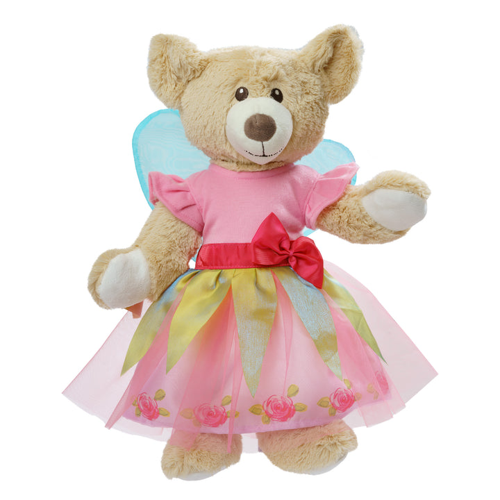 Knuffelbeer als pasvoorbeeld met de Heless Prinses Lillifee-jurk; beer niet inbegrepen