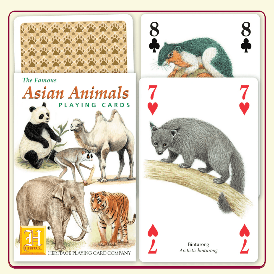 Heritage Playing Cards | Speelkaarten | Asian Animals - Kleine Eland