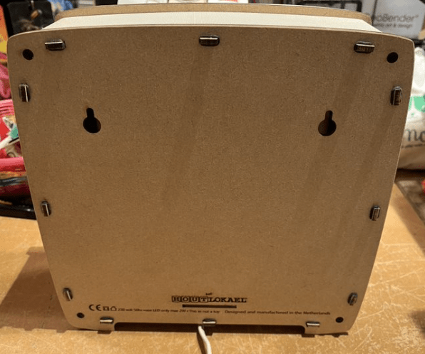 Het Houtlokael | Houten Lampje | Luxe uitvoering | Esdoorn | Wissellamp | Toverlamp | 23,5 x 9 x 23 cm | inclusief 1 afbeelding - Kleine Eland