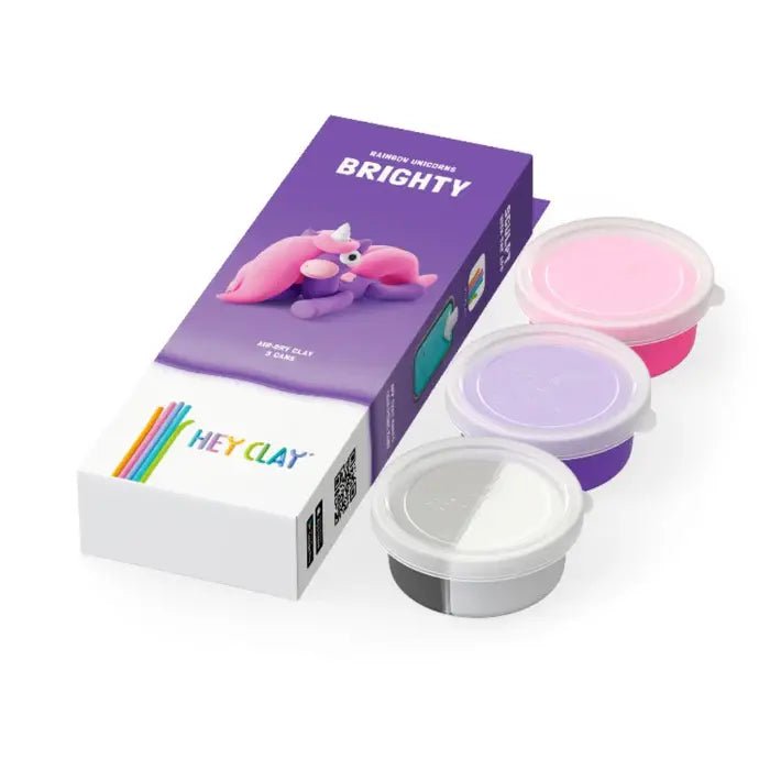 Hey Clay | Regenboog Eenhoorn | Brighty | 5 kleuren | 3+ - Kleine Eland