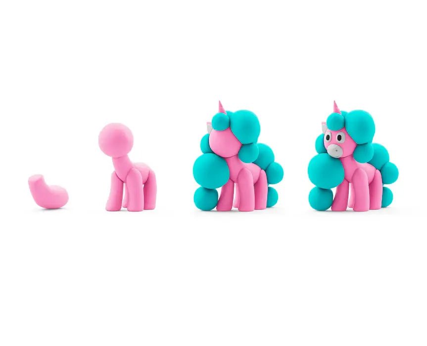 Hey Clay | Regenboog Eenhoorn | Cloudy | 4 kleuren | 3+ - Kleine Eland