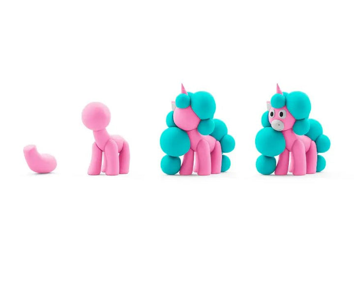 Hey Clay | Regenboog Eenhoorn | Cloudy | 4 kleuren | 3+ - Kleine Eland