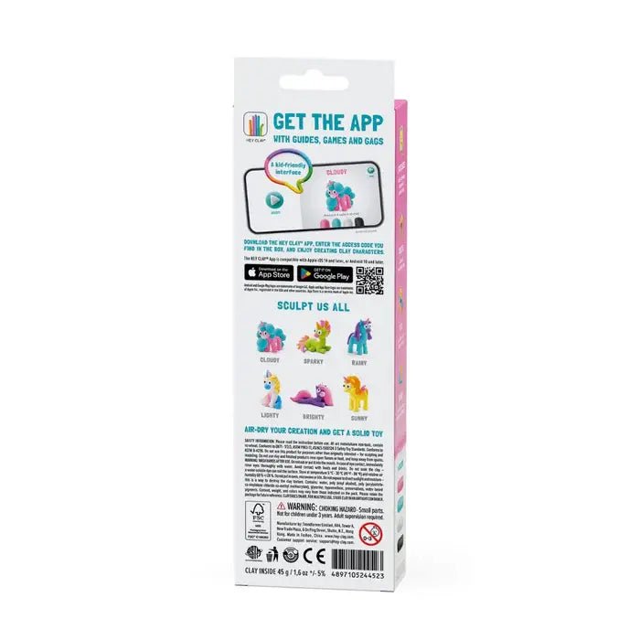 Hey Clay | Regenboog Eenhoorn | Cloudy | 4 kleuren | 3+ - Kleine Eland