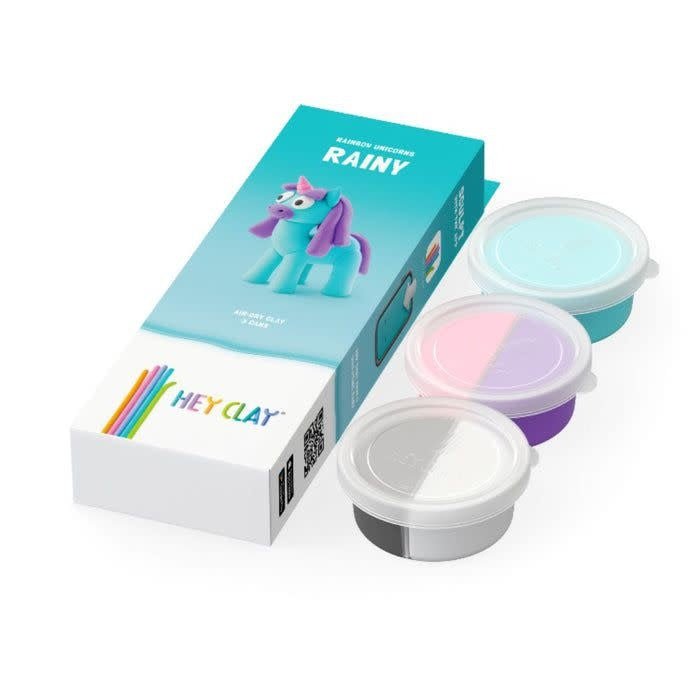 Hey Clay | Regenboog Eenhoorn | Rainy | 5 kleuren | 3+ - Kleine Eland