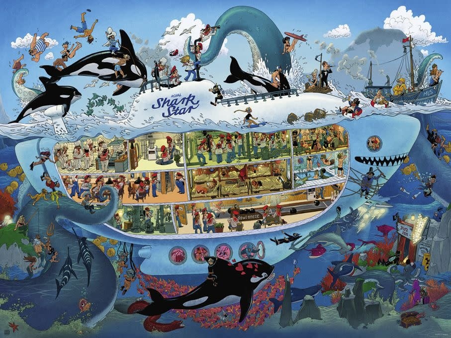 Heye | Comic Puzzel | Submarine Fun | 50 x 60 cm | 1500 stukjes - Kleine Eland