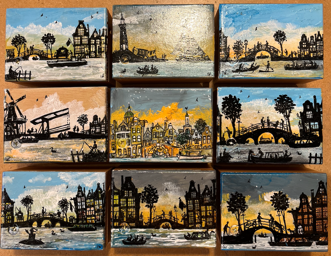 Houten Kistje | met de hand beschilderd | inclusief Muziekmechaniek van € 7,50 - Kleine Eland