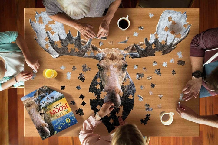 I Am | Head Shaped | Jigsaw Puzzle | Moose | 700 pcs | 10+ - Kleine Eland