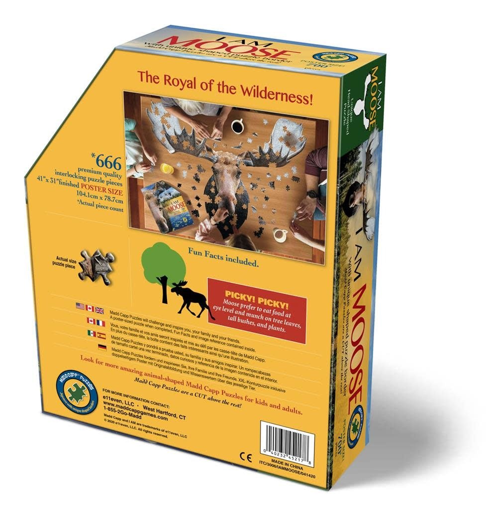 I Am | Head Shaped | Jigsaw Puzzle | Moose | 700 pcs | 10+ - Kleine Eland