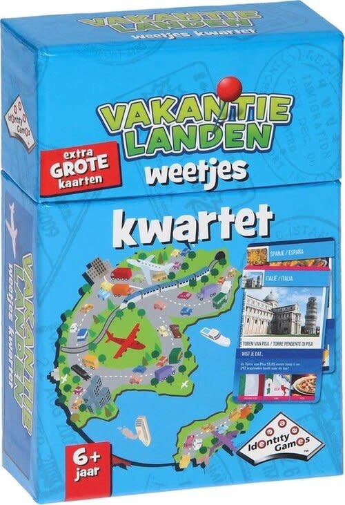 Identity Games | Weetjes Kwartet | Vakantielanden | 6+ - Kleine Eland
