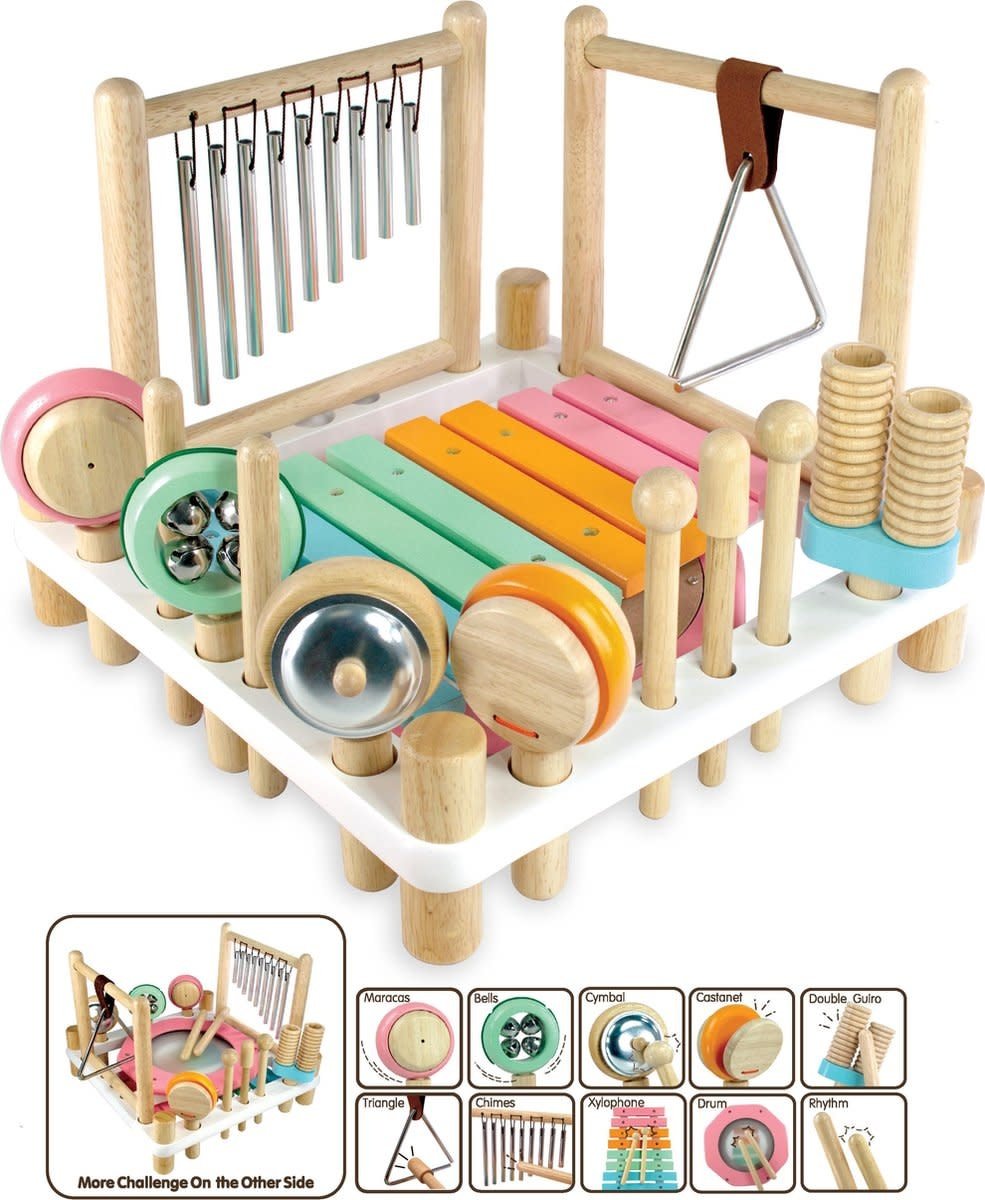I'm Toys | Melody Mix | Houten Muziekcenter | met 10 instrumenten | Pastel | 3+ - Kleine Eland