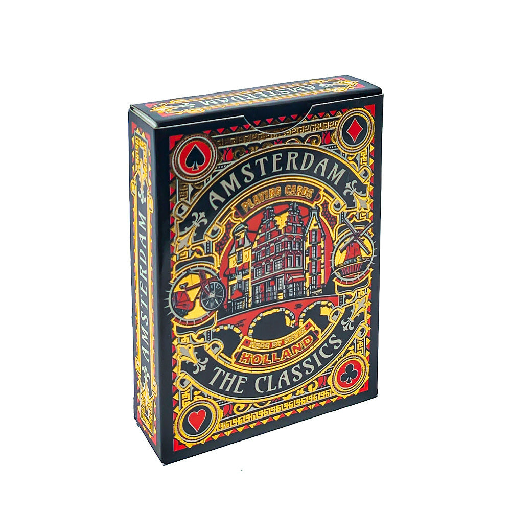 Speelkaarten Amsterdam | Rood/Goud