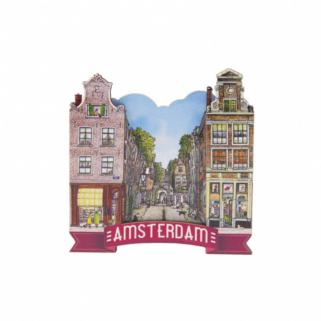 Koelkastmagneet Amsterdam hoek Elandsgracht Hazenstraat