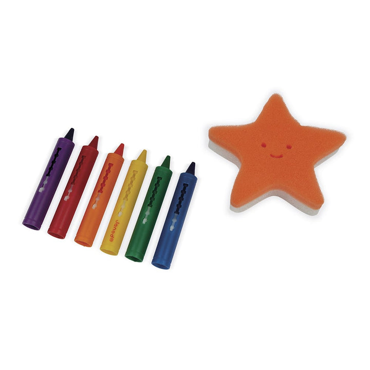 Janod | Badspeelgoed | Krijtjes voor in de Badkamer | Kleuren in Bad |3+ - Kleine Eland
