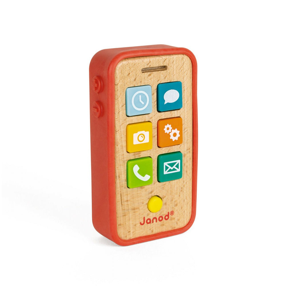 Janod | Houten Telefoon Met Geluid | 14 cm | 1+ - Kleine Eland