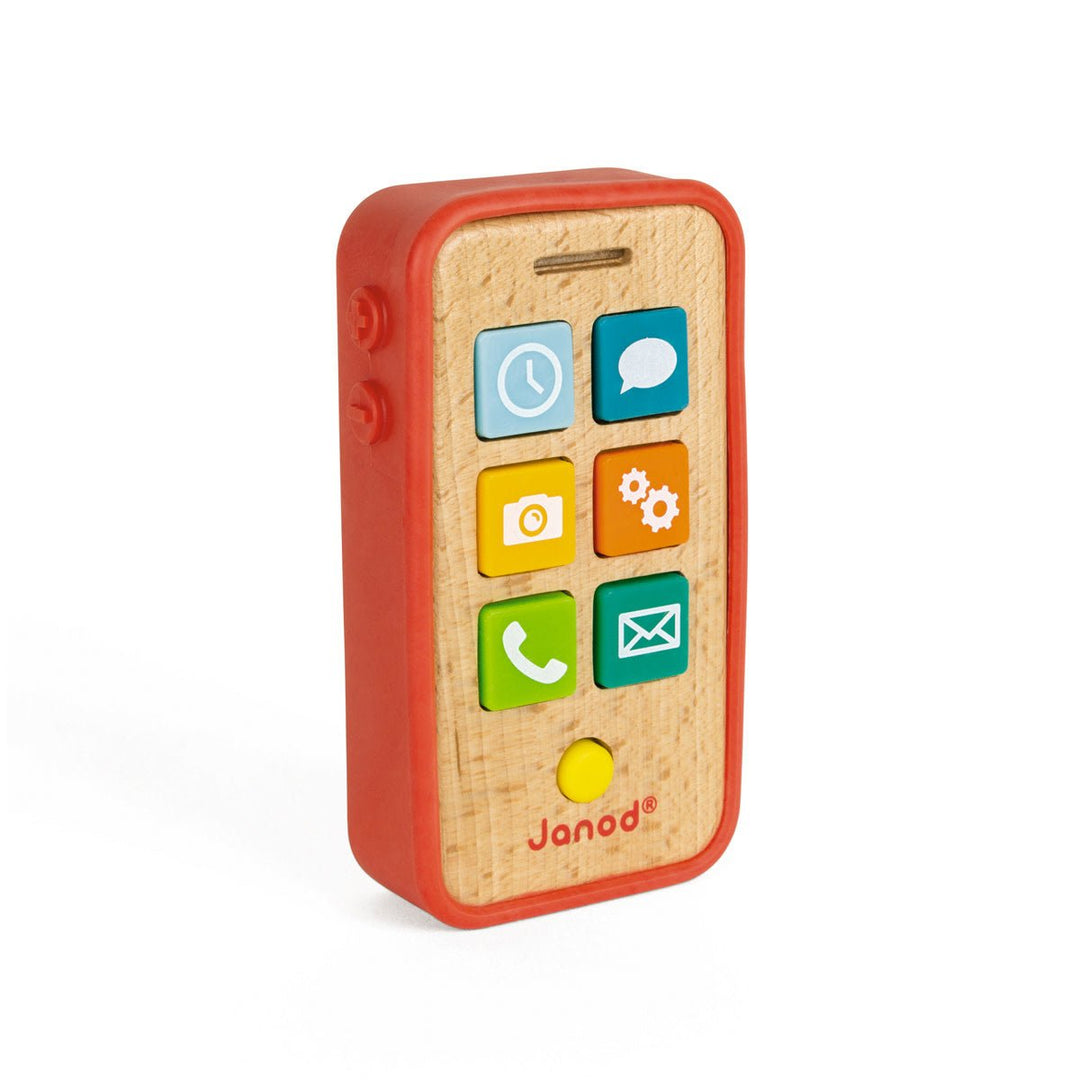 Janod | Houten Telefoon Met Geluid | 14 cm | 1+ - Kleine Eland
