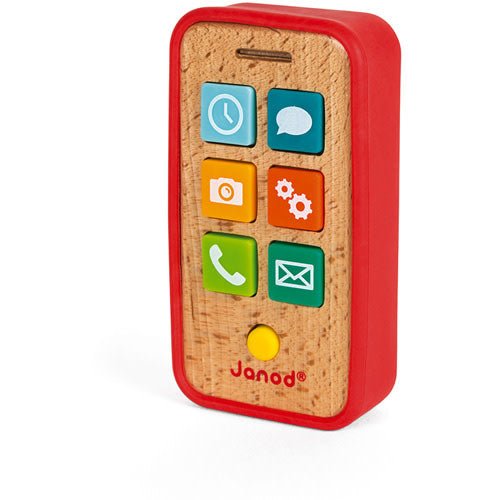 Janod | Houten Telefoon Met Geluid | 14 cm | 1+ - Kleine Eland