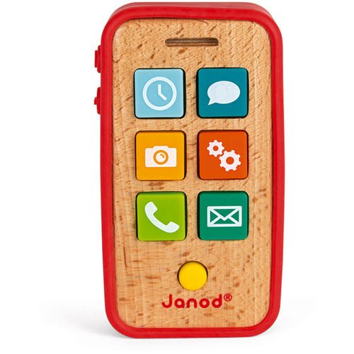 Janod | Houten Telefoon Met Geluid | 14 cm | 1+ - Kleine Eland