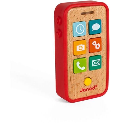 Janod | Houten Telefoon Met Geluid | 14 cm | 1+ - Kleine Eland