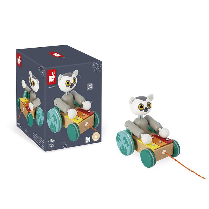 Janod | Houten Trekfiguur | Tropik | Xylo - Maki | 1+ - Kleine Eland