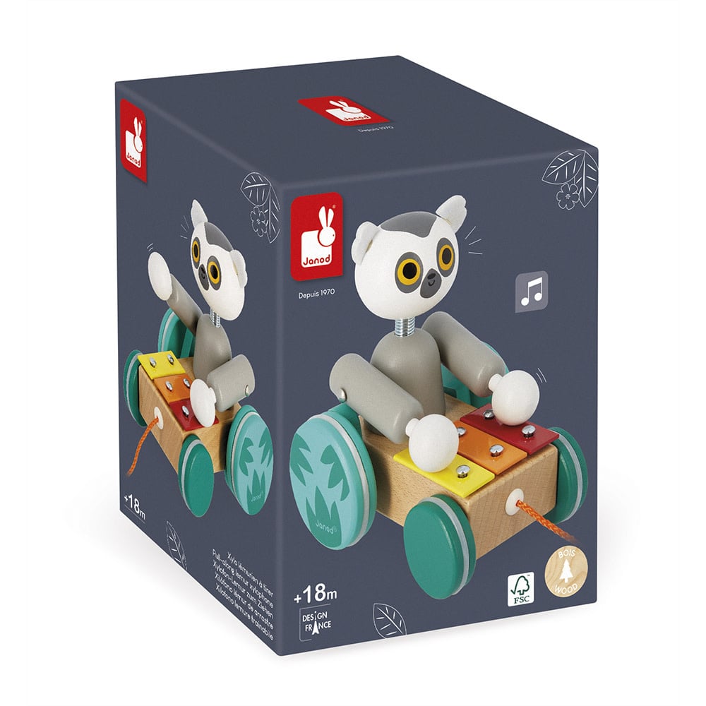 Janod | Houten Trekfiguur | Tropik | Xylo - Maki | 1+ - Kleine Eland