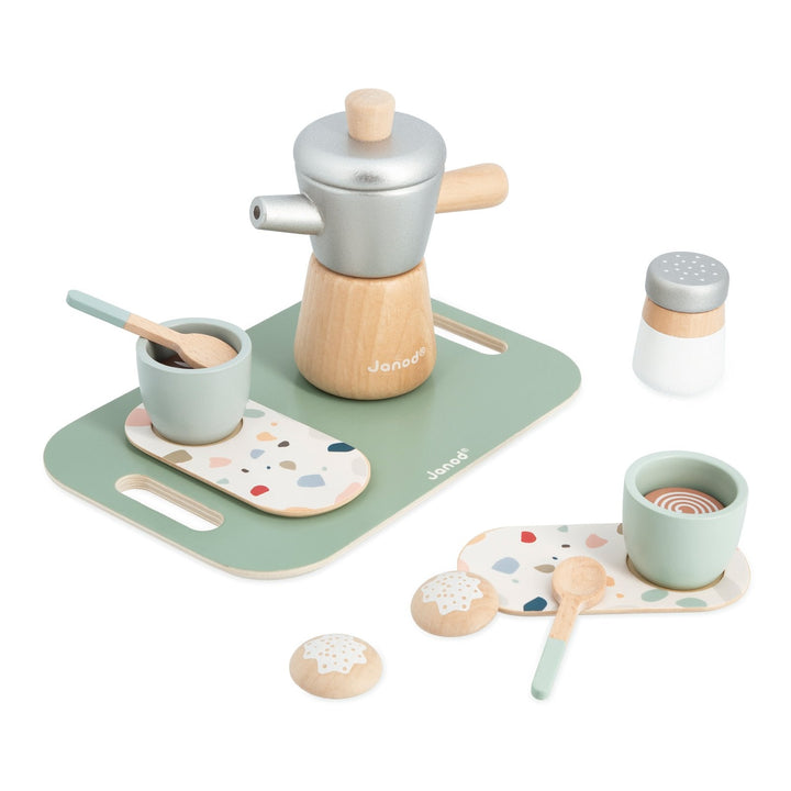 Janod | in de Keuken | Koffieset | De Mokkapot | 13 delig | 3+ - Kleine Eland
