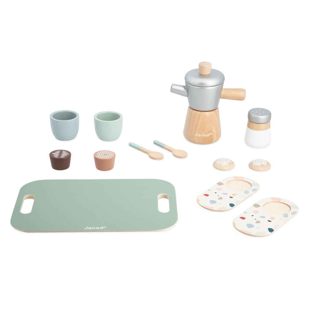 Janod | in de Keuken | Koffieset | De Mokkapot | 13 delig | 3+ - Kleine Eland