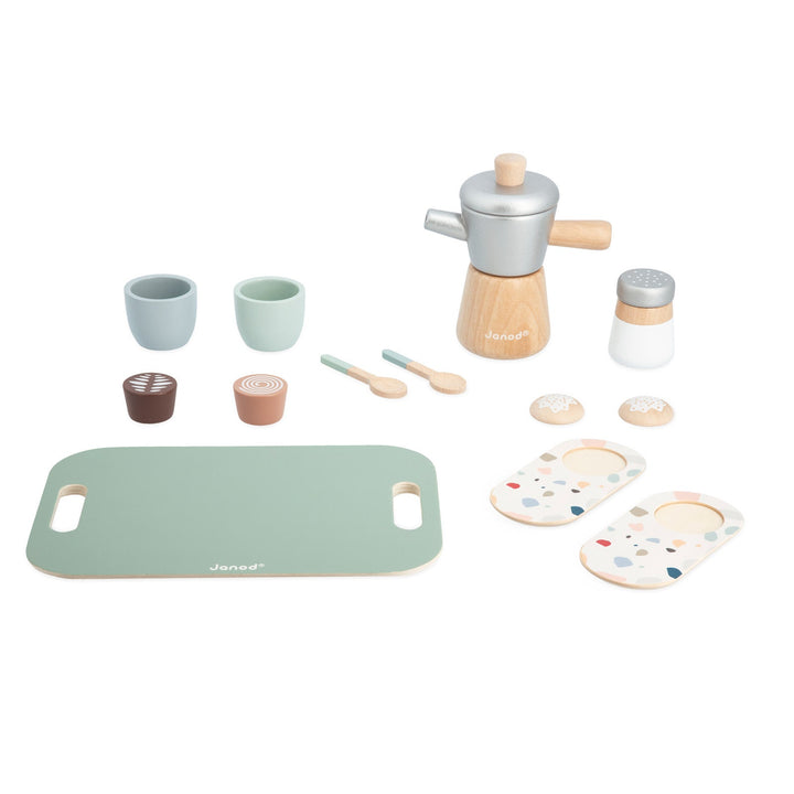 Janod | in de Keuken | Koffieset | De Mokkapot | 13 delig | 3+ - Kleine Eland
