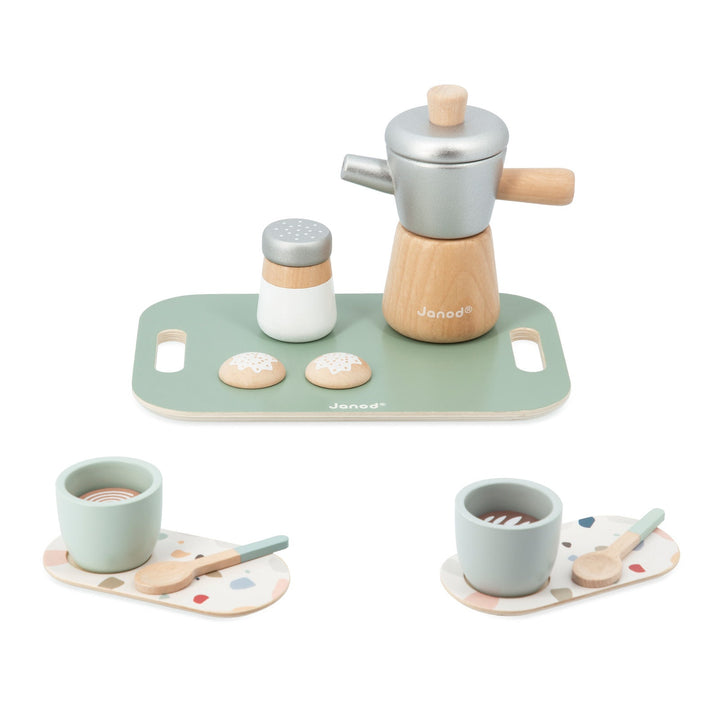 Janod | in de Keuken | Koffieset | De Mokkapot | 13 delig | 3+ - Kleine Eland