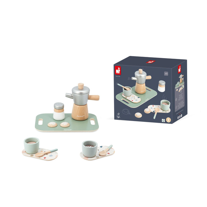 Janod | in de Keuken | Koffieset | De Mokkapot | 13 delig | 3+ - Kleine Eland