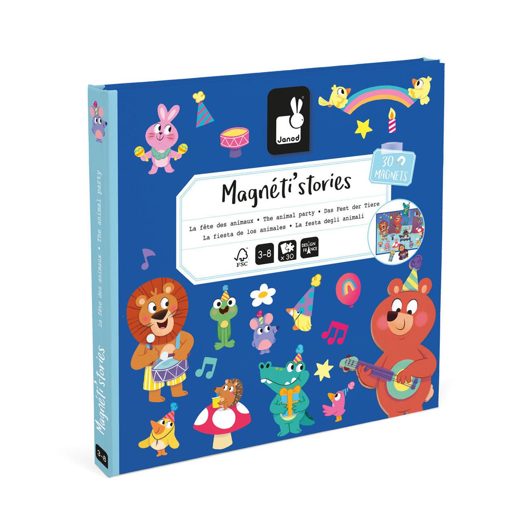 Janod | Magneti Stories | Dierenfeest | 3 - 8 jaar - Kleine Eland