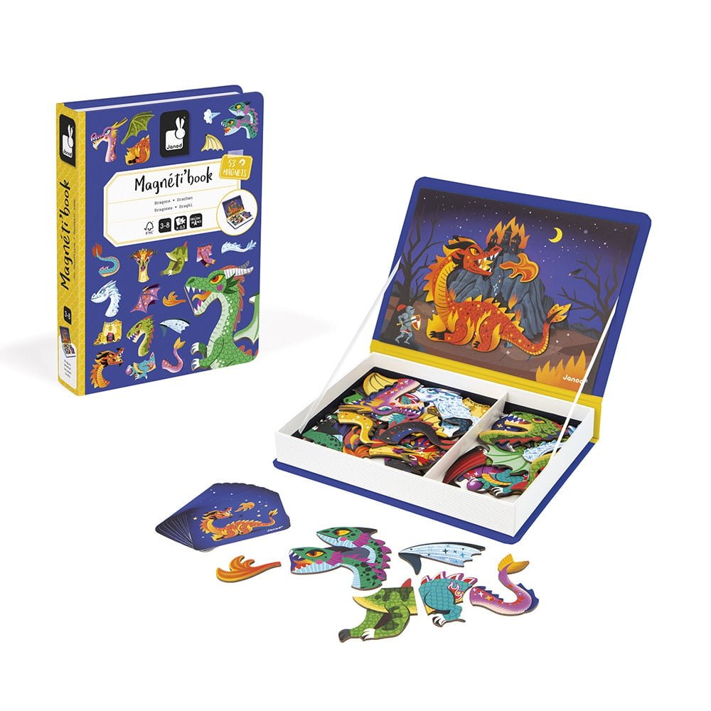 Janod | Magnetibook | Draken | 3 tot 8 jaar - Kleine Eland