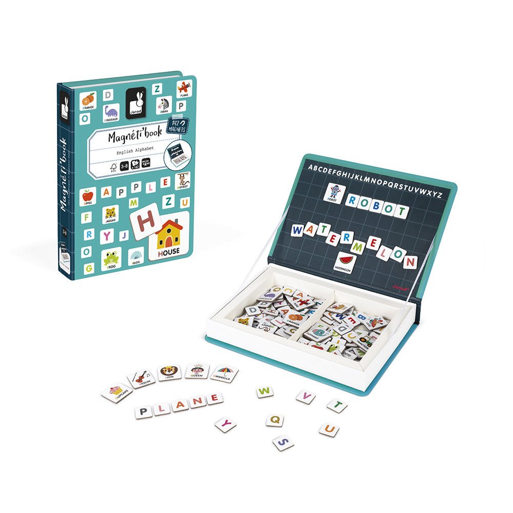 Janod | Magnetibook | English Alphabet | 3 - 8 jaar - Kleine Eland