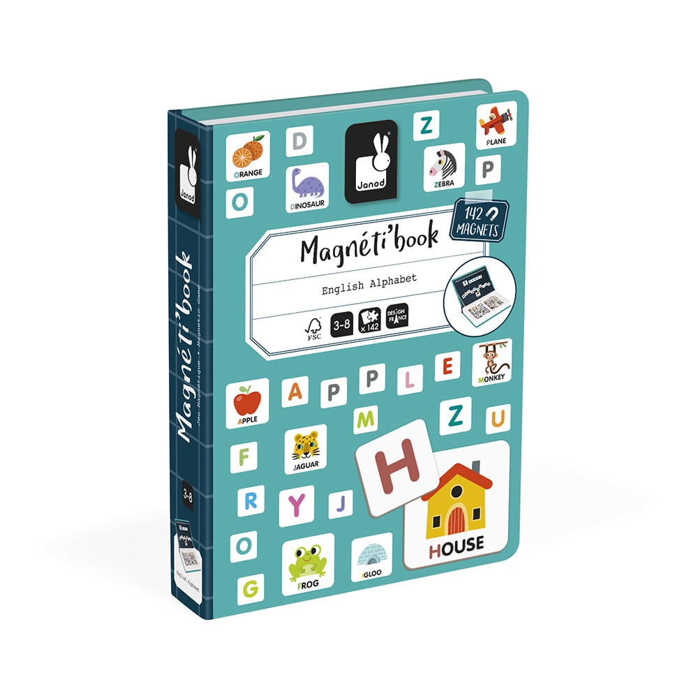 Janod | Magnetibook | English Alphabet | 3 - 8 jaar - Kleine Eland