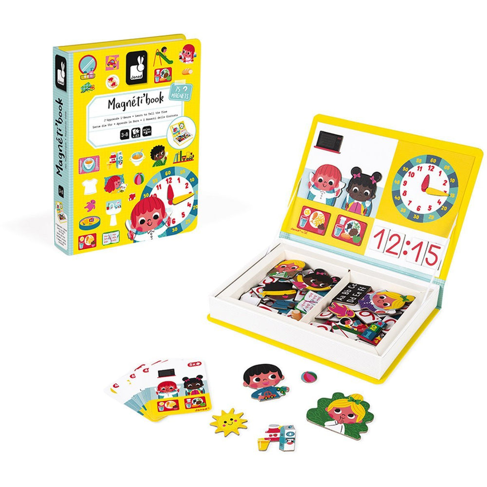 Janod | Magnetibook | Klok kijken | 3 tot 8 jaar - Kleine Eland