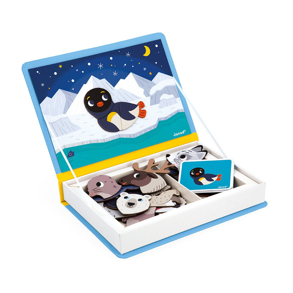 Janod | Magnetibook | Pooldieren | 3 tot 8 jaar - Kleine Eland