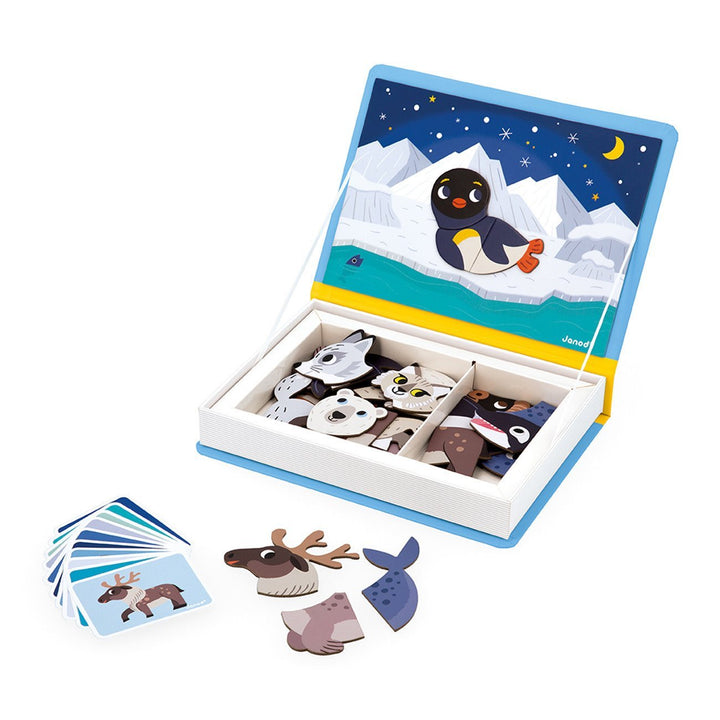 Janod | Magnetibook | Pooldieren | 3 tot 8 jaar - Kleine Eland
