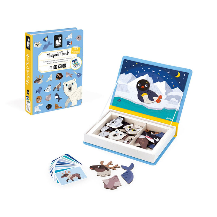 Janod | Magnetibook | Pooldieren | 3 tot 8 jaar - Kleine Eland