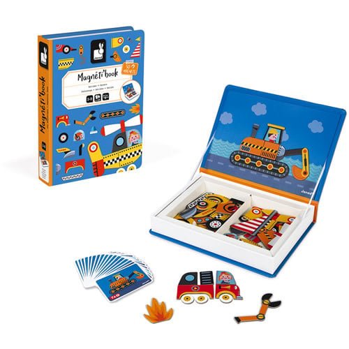 Janod | Magnetibook | Racers | 3 - 8 jaar - Kleine Eland