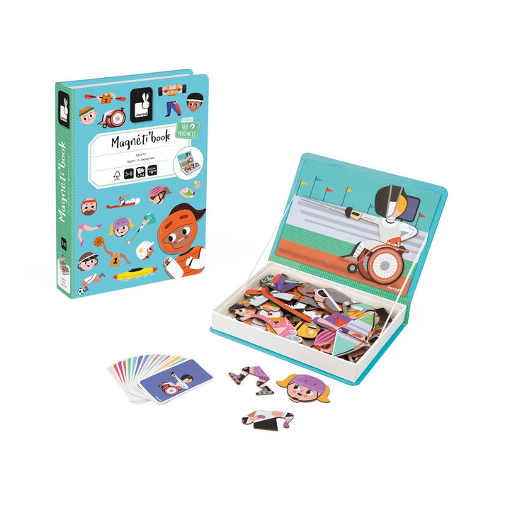 Janod | Magnetibook | Sporten | 3 - 8 jaar - Kleine Eland