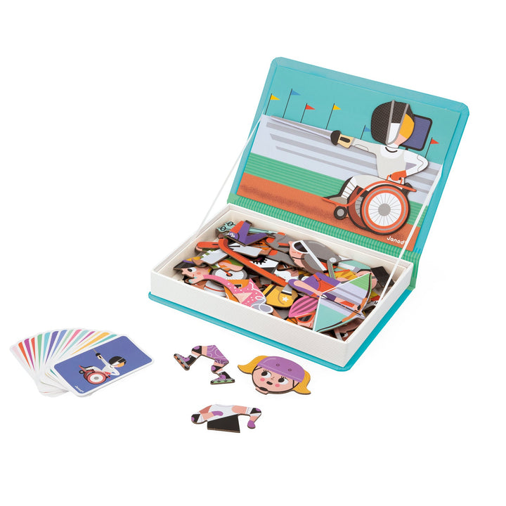 Janod | Magnetibook | Sporten | 3 - 8 jaar - Kleine Eland