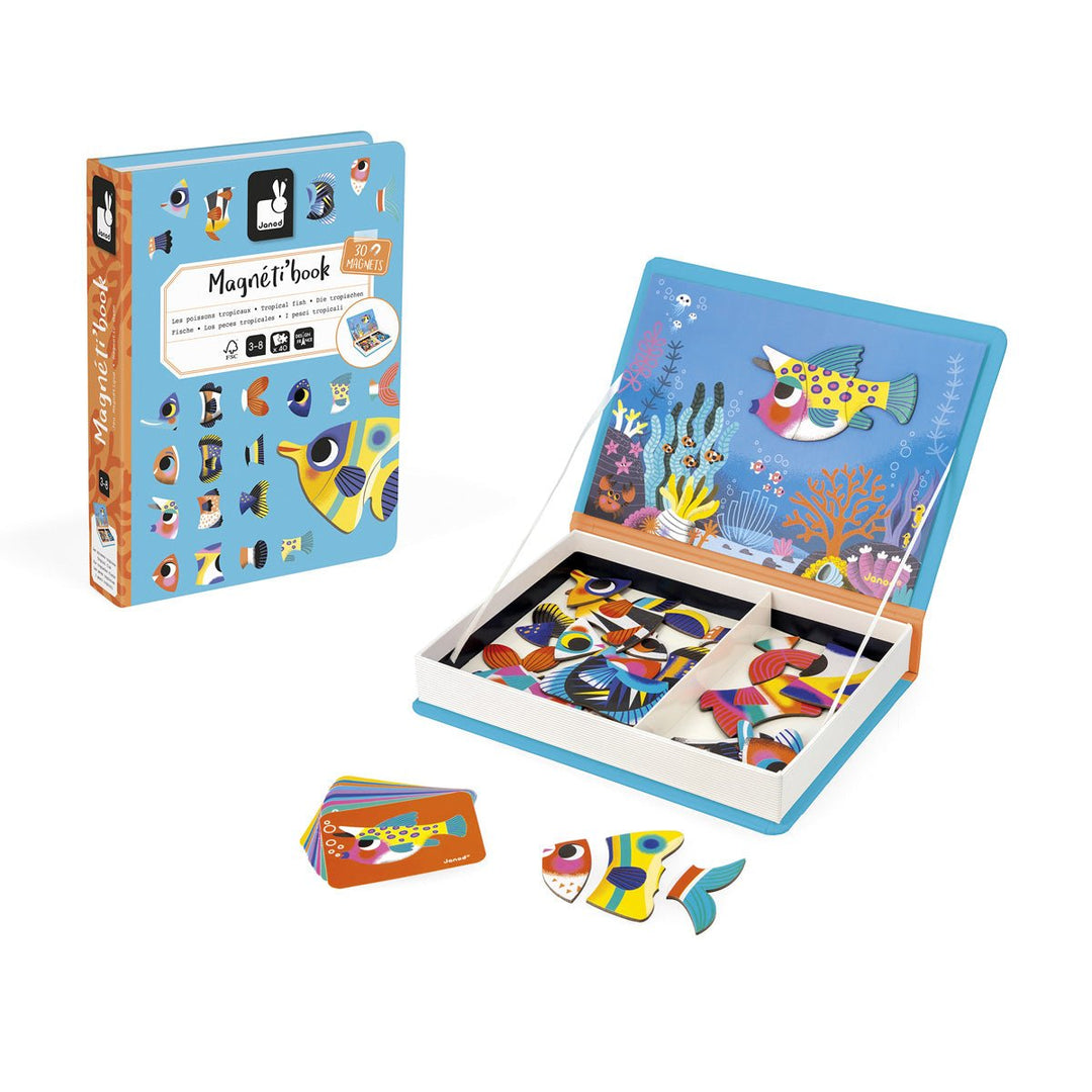 Janod | Magnetibook | Tropische Vissen | 3 tot 8 jaar - Kleine Eland