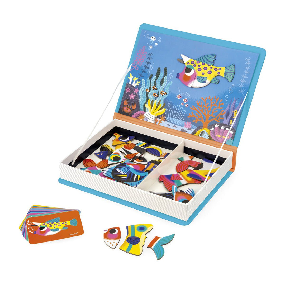 Janod | Magnetibook | Tropische Vissen | 3 tot 8 jaar - Kleine Eland