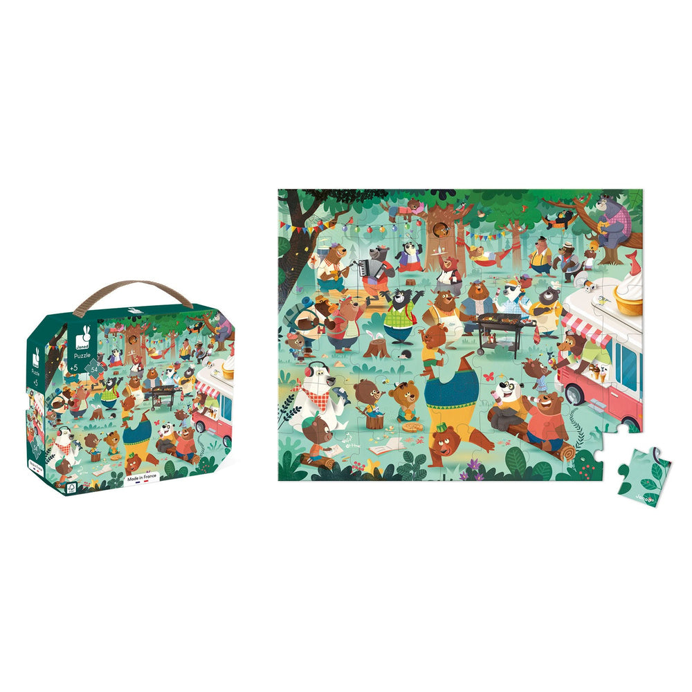 Janod | Puzzel | De Berenfamilie | 50 x 40 cm | 54 stukjes | 4+ - Kleine Eland