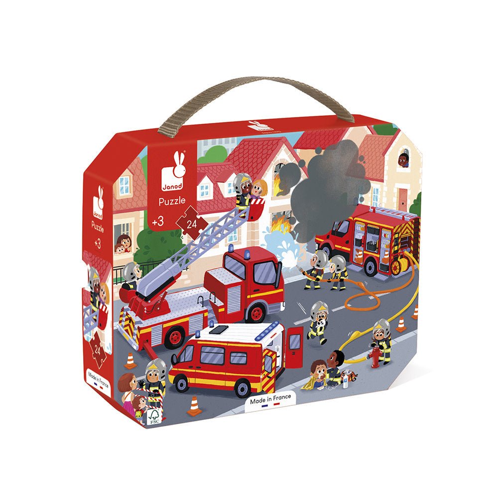 Janod | Puzzel | De Brandweer | 50 x 40 cm | 24 stukjes | 3+ - Kleine Eland