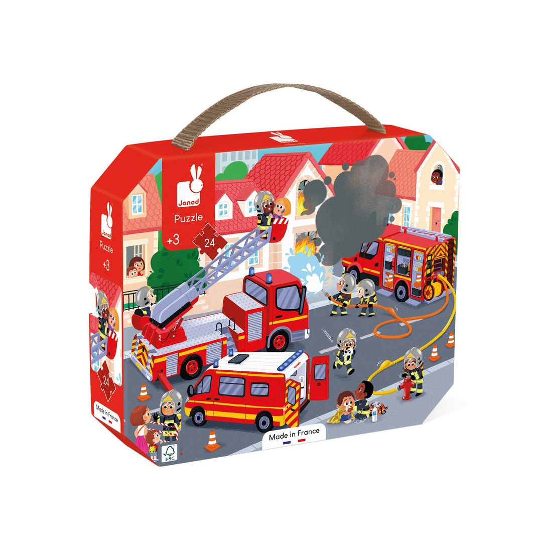 Janod | Puzzel | De Brandweer | 50 x 40 cm | 24 stukjes | 3+ - Kleine Eland