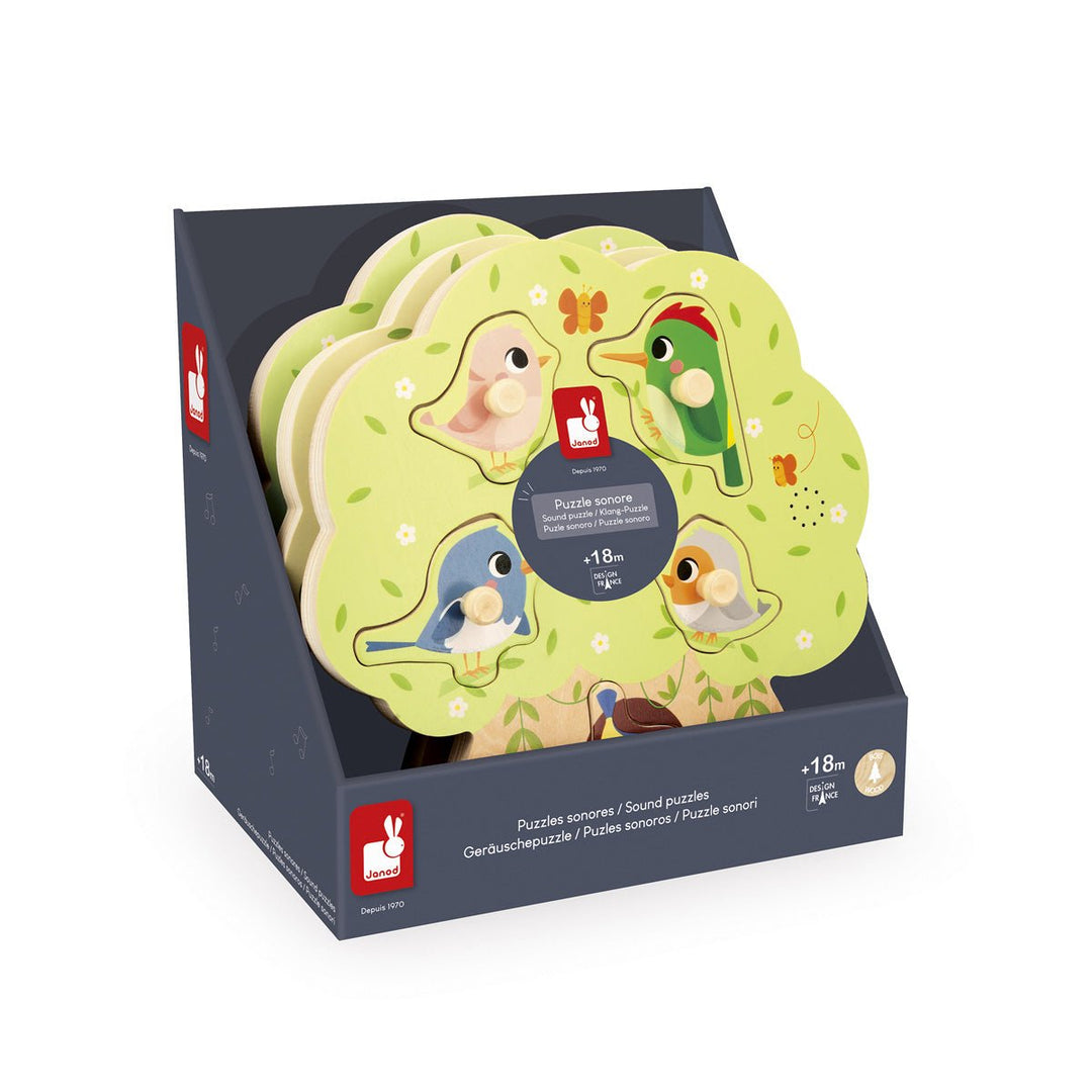 Janod | Puzzel met geluid - Vogels | +18 maanden - Kleine Eland